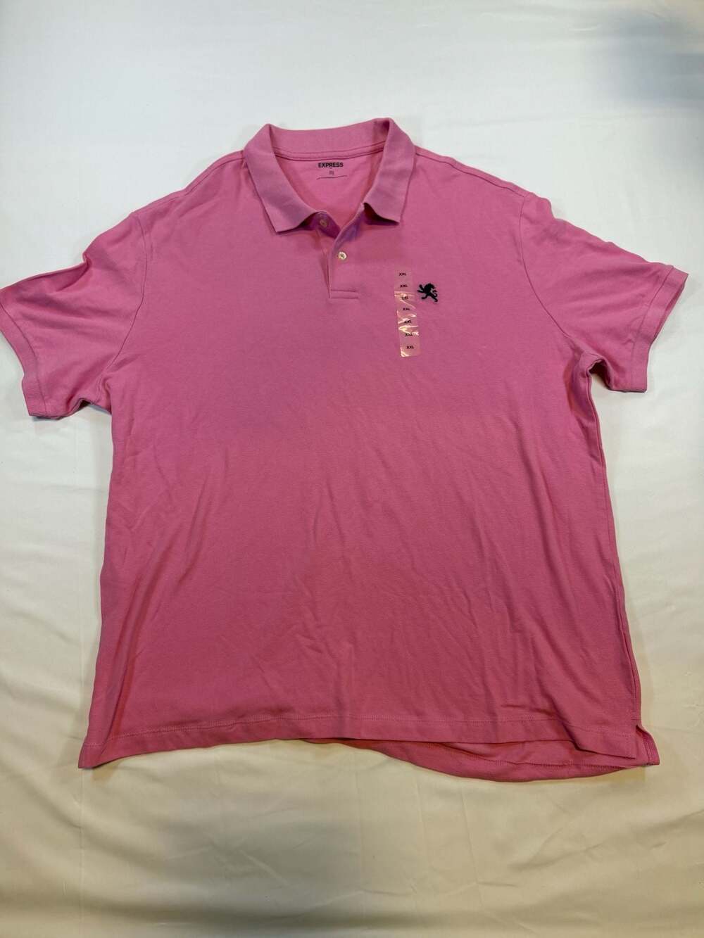 Express Men's Pink Polo Shirt Size XXL
